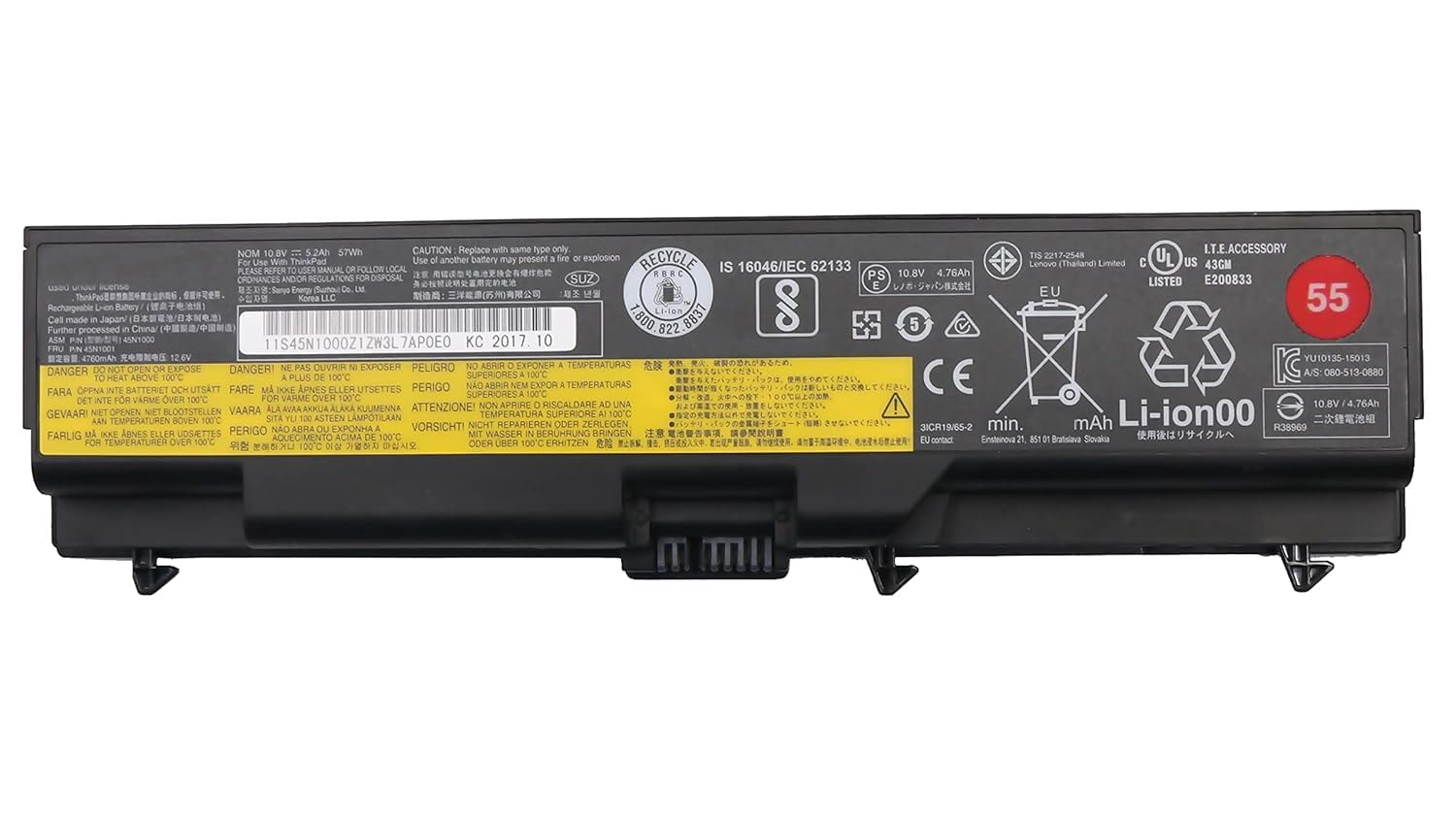 Laptop Battery Compatible for Lenovo ThinkPad L410, L412, L420, L421, L510, L512, L520 ThinkPad T410, T410i, T420, T510, T510i, T520 - Image 1